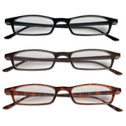NEO Lightweight Half Eye Unisex 4.00 Reading Glasses, 3 Pair